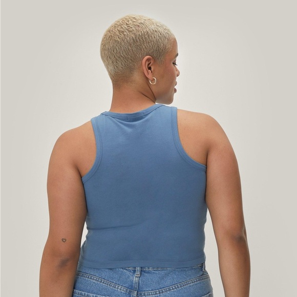 ✨BNWT - Nasty Gal Plus Size Jersey Racerback Crop Top - size 24✨ - Picture 2 of 3